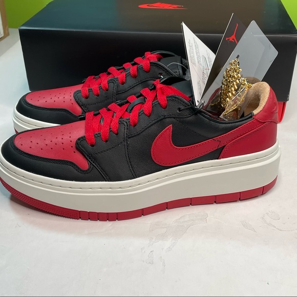 Air Jordan 1 Elevate Bred Black & Red Womens Size 10 Mens 8.5 Sneakers Shoes - Picture 11 of 12